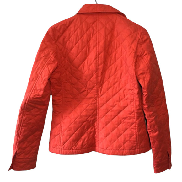 Ralph Lauren Black Label Quilted Jacket Size Small Coral Button Front Winter - Picture 5 of 6